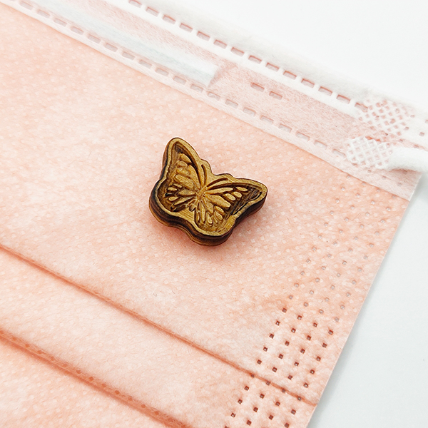 原木口罩磁扣-蝴蝶 1