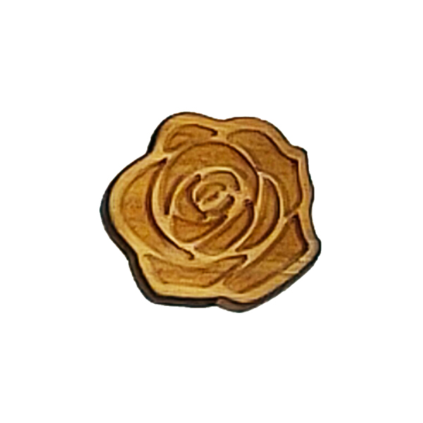 原木口罩磁扣-玫瑰花