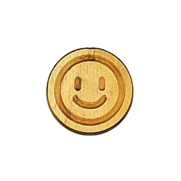 原木口罩磁扣-微笑