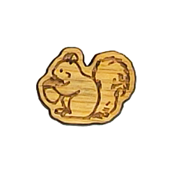 原木口罩磁扣-Q松鼠