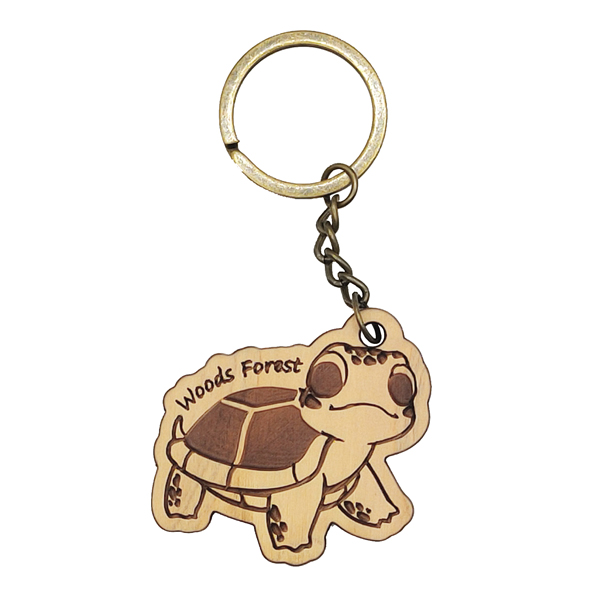 原木鑰匙圈-烏龜